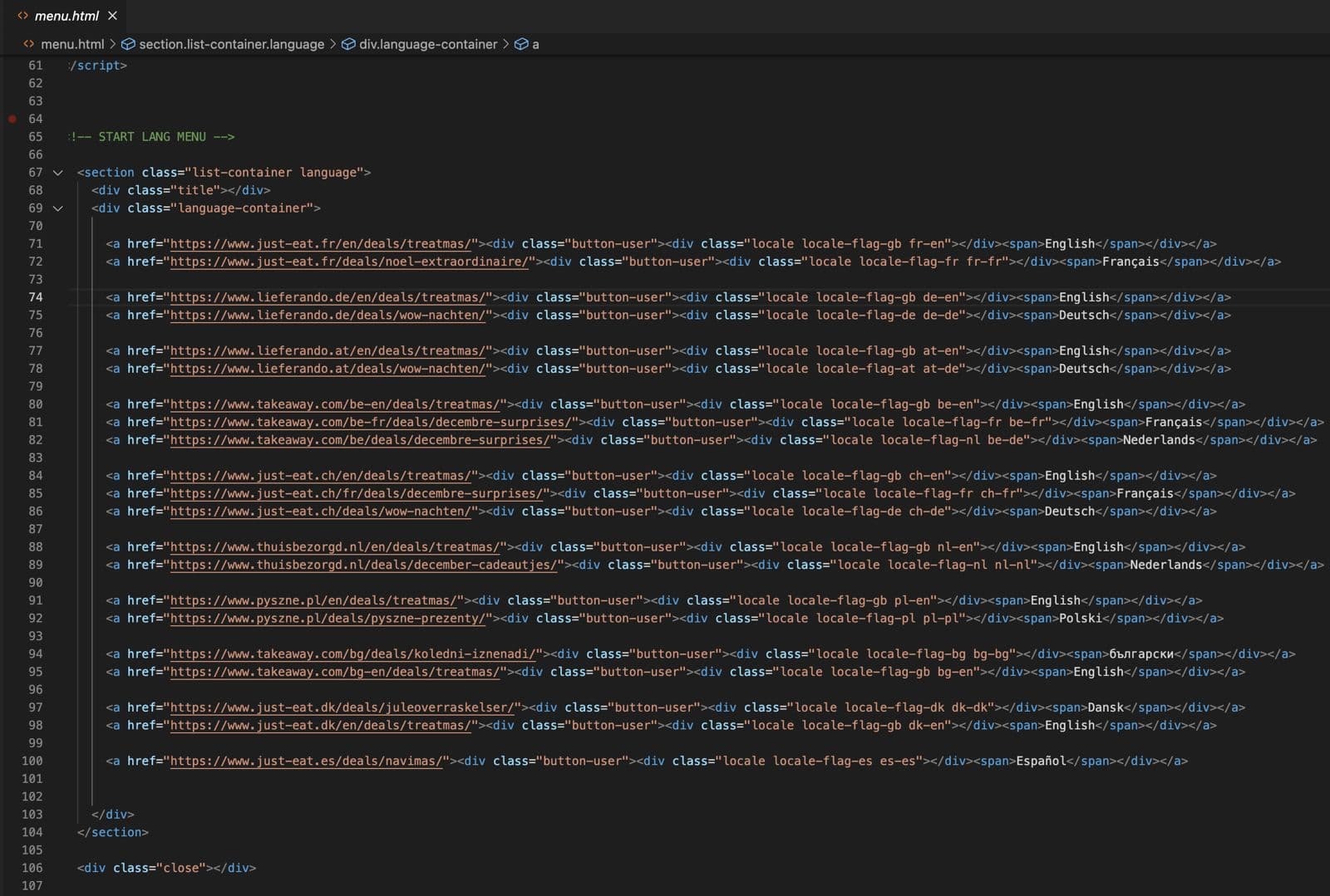 menu.html file